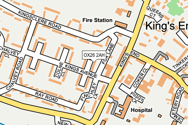 OX26 2AH map - OS OpenMap – Local (Ordnance Survey)