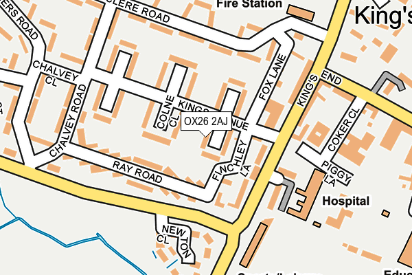 OX26 2AJ map - OS OpenMap – Local (Ordnance Survey)