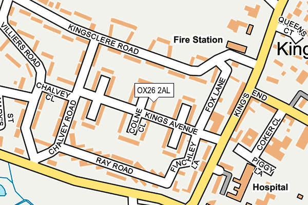 OX26 2AL map - OS OpenMap – Local (Ordnance Survey)