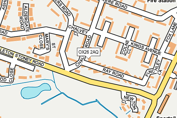 OX26 2AQ map - OS OpenMap – Local (Ordnance Survey)