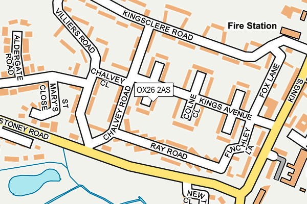 OX26 2AS map - OS OpenMap – Local (Ordnance Survey)