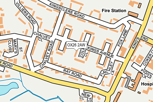 OX26 2AW map - OS OpenMap – Local (Ordnance Survey)