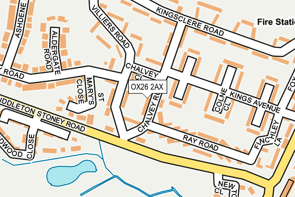 OX26 2AX map - OS OpenMap – Local (Ordnance Survey)