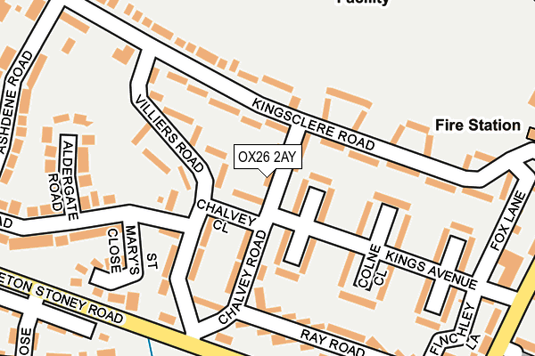 OX26 2AY map - OS OpenMap – Local (Ordnance Survey)