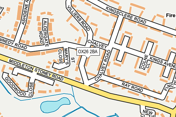 OX26 2BA map - OS OpenMap – Local (Ordnance Survey)