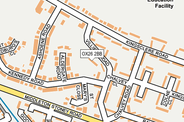 OX26 2BB map - OS OpenMap – Local (Ordnance Survey)