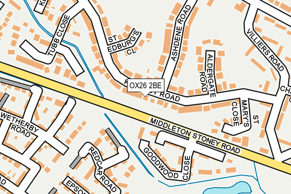 OX26 2BE map - OS OpenMap – Local (Ordnance Survey)