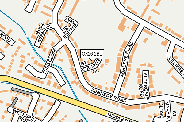 OX26 2BL map - OS OpenMap – Local (Ordnance Survey)