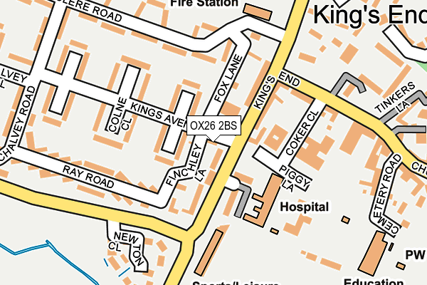 OX26 2BS map - OS OpenMap – Local (Ordnance Survey)