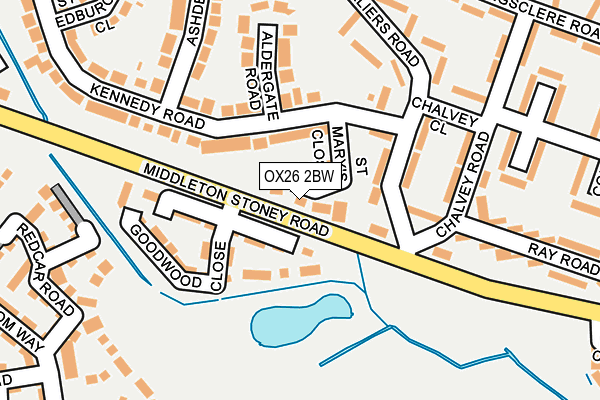 OX26 2BW map - OS OpenMap – Local (Ordnance Survey)