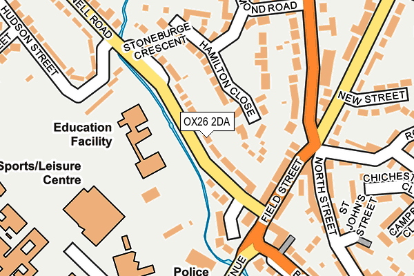 OX26 2DA map - OS OpenMap – Local (Ordnance Survey)