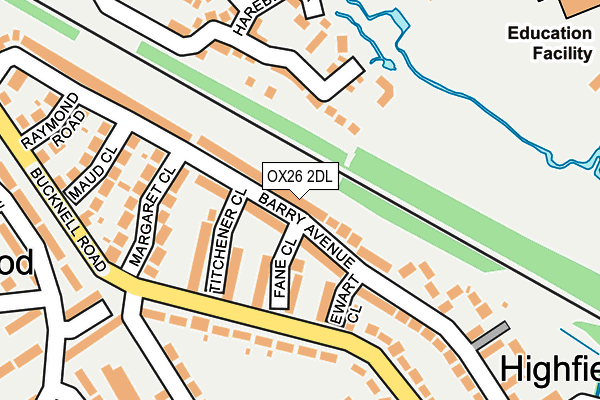 OX26 2DL map - OS OpenMap – Local (Ordnance Survey)