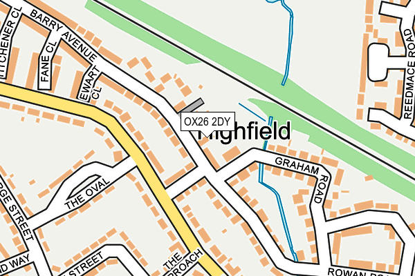 OX26 2DY map - OS OpenMap – Local (Ordnance Survey)