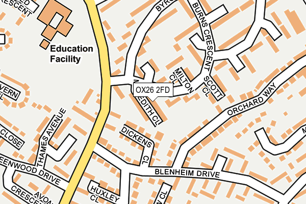 OX26 2FD map - OS OpenMap – Local (Ordnance Survey)