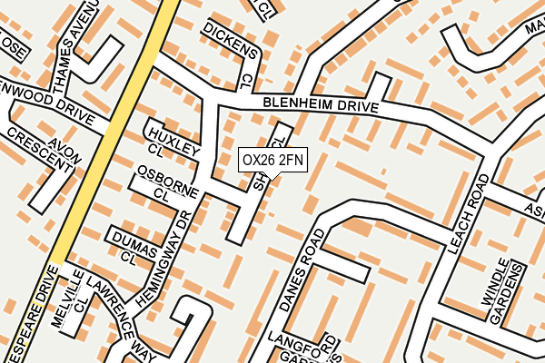 OX26 2FN map - OS OpenMap – Local (Ordnance Survey)