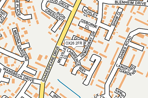 OX26 2FR map - OS OpenMap – Local (Ordnance Survey)