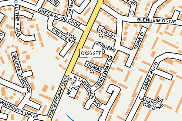 OX26 2FT map - OS OpenMap – Local (Ordnance Survey)