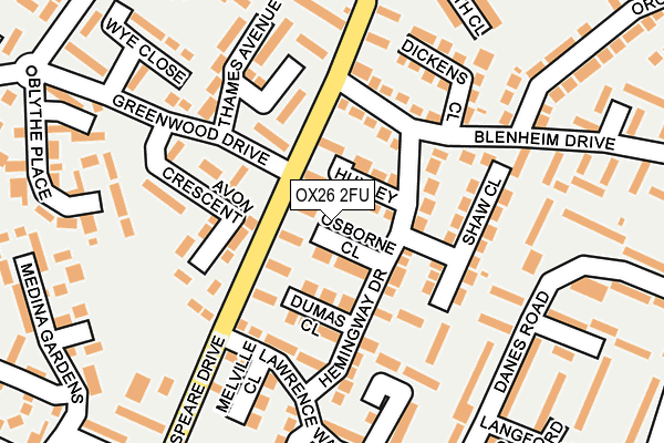 OX26 2FU map - OS OpenMap – Local (Ordnance Survey)