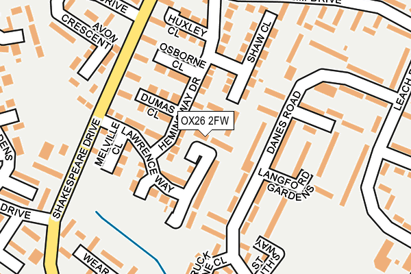 OX26 2FW map - OS OpenMap – Local (Ordnance Survey)