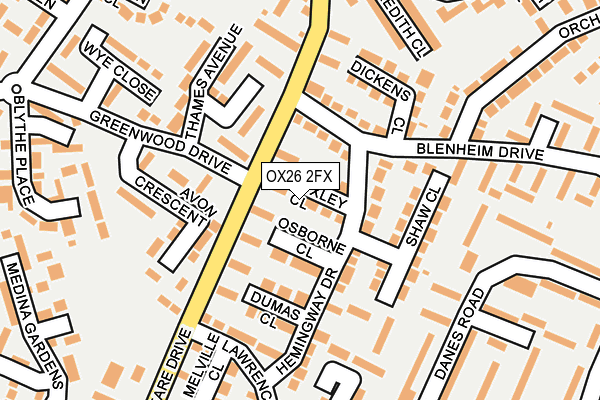 OX26 2FX map - OS OpenMap – Local (Ordnance Survey)