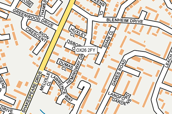 OX26 2FY map - OS OpenMap – Local (Ordnance Survey)