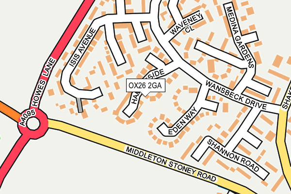 OX26 2GA map - OS OpenMap – Local (Ordnance Survey)