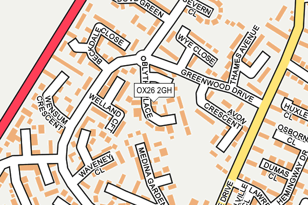 OX26 2GH map - OS OpenMap – Local (Ordnance Survey)