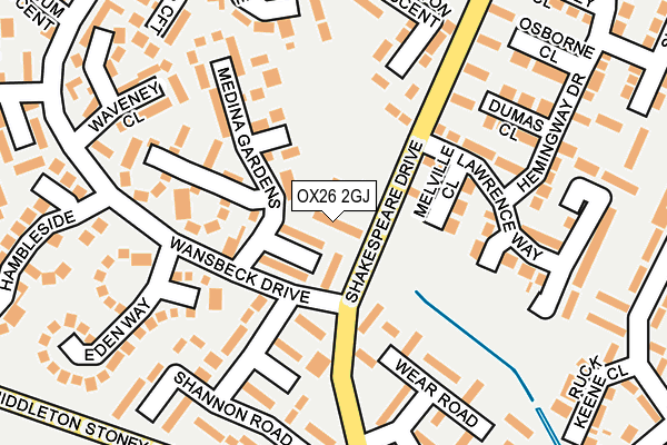 OX26 2GJ map - OS OpenMap – Local (Ordnance Survey)