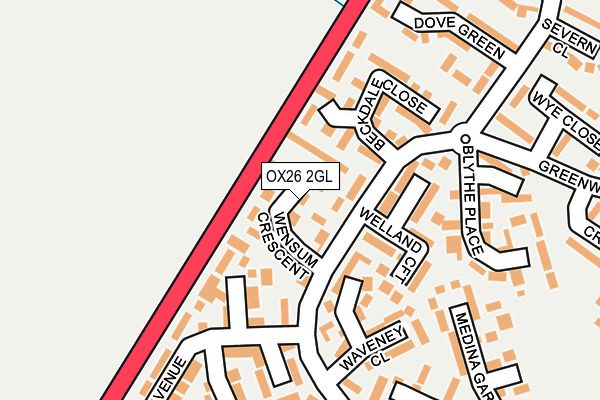 OX26 2GL map - OS OpenMap – Local (Ordnance Survey)