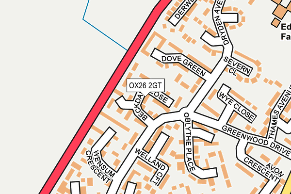OX26 2GT map - OS OpenMap – Local (Ordnance Survey)