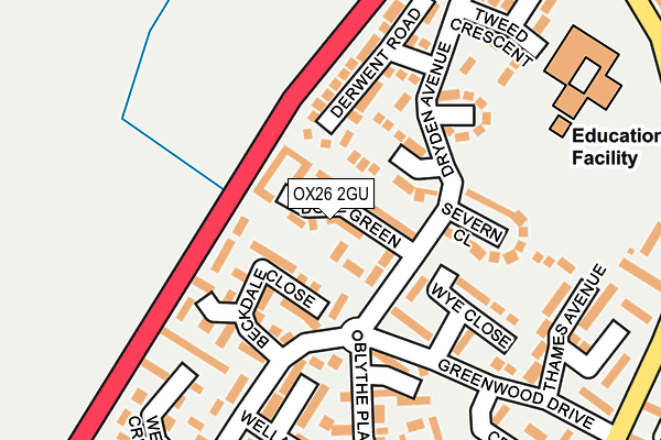 OX26 2GU map - OS OpenMap – Local (Ordnance Survey)