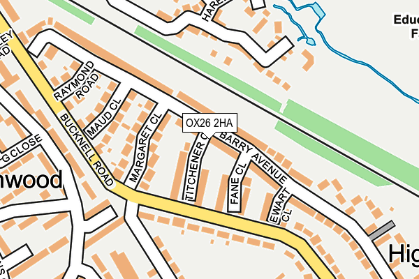 OX26 2HA map - OS OpenMap – Local (Ordnance Survey)