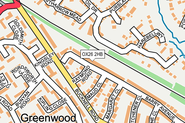 OX26 2HB map - OS OpenMap – Local (Ordnance Survey)