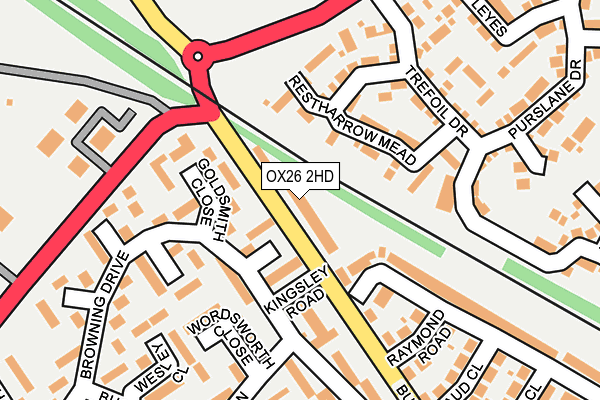 OX26 2HD map - OS OpenMap – Local (Ordnance Survey)