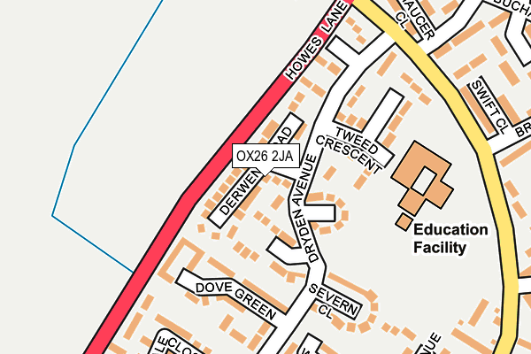 OX26 2JA map - OS OpenMap – Local (Ordnance Survey)