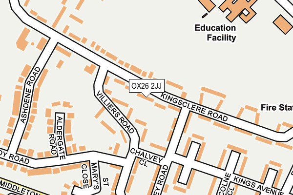 OX26 2JJ map - OS OpenMap – Local (Ordnance Survey)