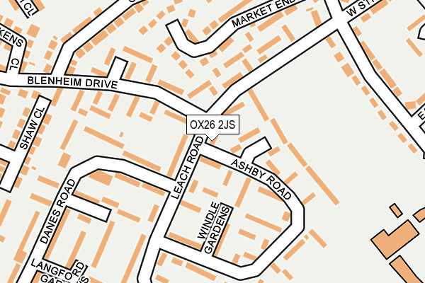 OX26 2JS map - OS OpenMap – Local (Ordnance Survey)