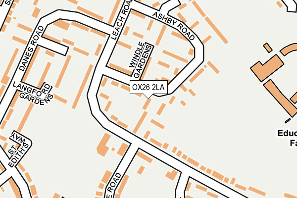 OX26 2LA map - OS OpenMap – Local (Ordnance Survey)
