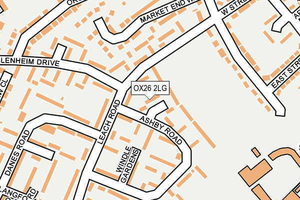 OX26 2LG map - OS OpenMap – Local (Ordnance Survey)