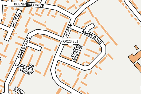 OX26 2LJ map - OS OpenMap – Local (Ordnance Survey)