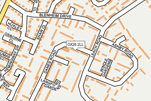 OX26 2LL map - OS OpenMap – Local (Ordnance Survey)