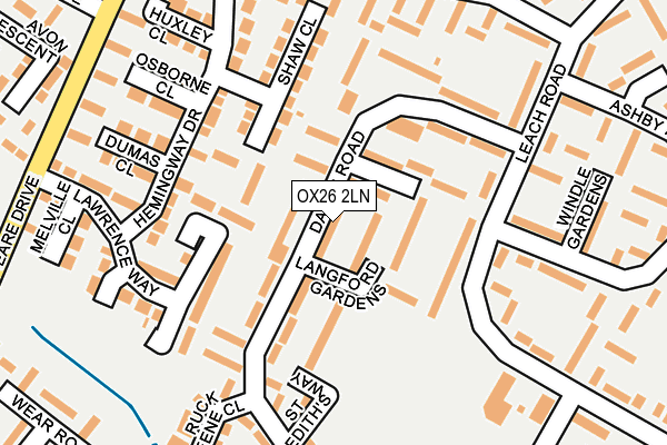 OX26 2LN map - OS OpenMap – Local (Ordnance Survey)