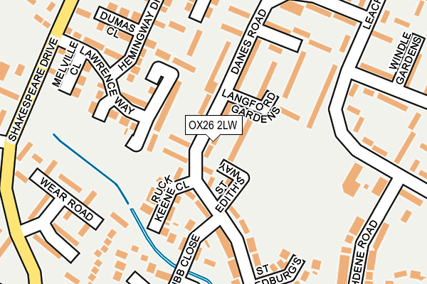 OX26 2LW map - OS OpenMap – Local (Ordnance Survey)