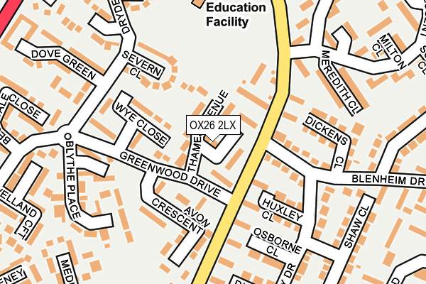 OX26 2LX map - OS OpenMap – Local (Ordnance Survey)