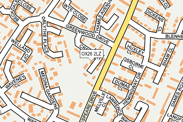 OX26 2LZ map - OS OpenMap – Local (Ordnance Survey)