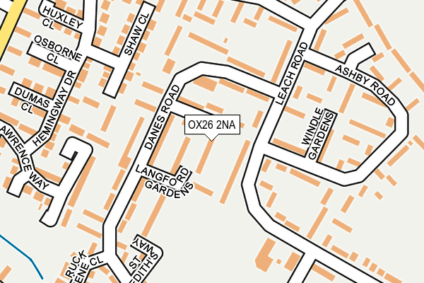OX26 2NA map - OS OpenMap – Local (Ordnance Survey)