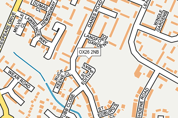 OX26 2NB map - OS OpenMap – Local (Ordnance Survey)