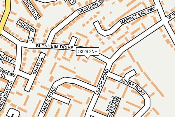 OX26 2NE map - OS OpenMap – Local (Ordnance Survey)