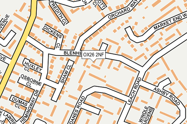 OX26 2NF map - OS OpenMap – Local (Ordnance Survey)