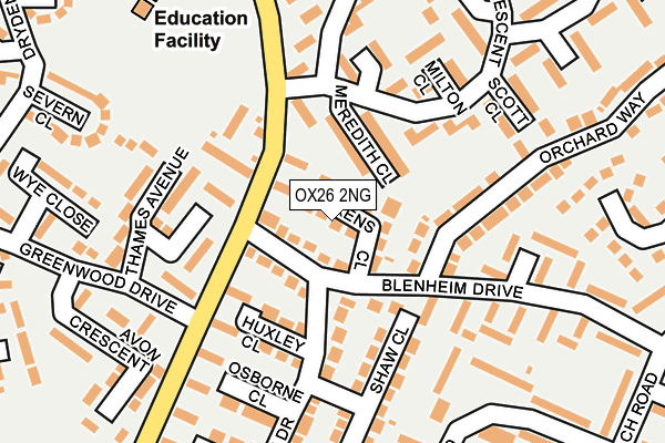 OX26 2NG map - OS OpenMap – Local (Ordnance Survey)